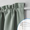 NICETOWN Greyish Green French Door Curtain for Patio Glass Window Cover view 4