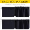 NICETOWN Black French Door Curtain for Front Glass Door,80 Inch Long view 2