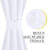 NICETOWN Pure White French Door Curtain for Front Glass Door,80 Inch Long view 4