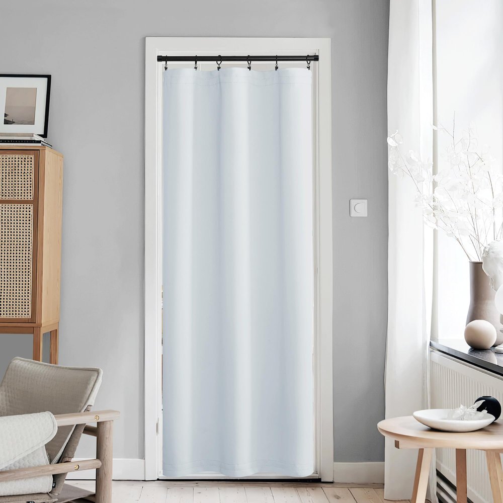 NICETOWN Greyish White French Sidelight Door Window Curtain for Window