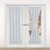 NICETOWN Greyish White French Sidelight Door Window Curtain for Window view 2
