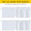 NICETOWN Greyish White French Sidelight Door Window Curtain for Window view 3