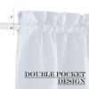 NICETOWN Greyish White French Sidelight Door Window Curtain for Window view 4