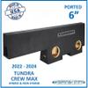 Tundra Crew Max 2022 2023 2024 6" Dual Ported Sub Box Subwoofer Enclosure Speaker Box Car Audio Ground Shaker view 2