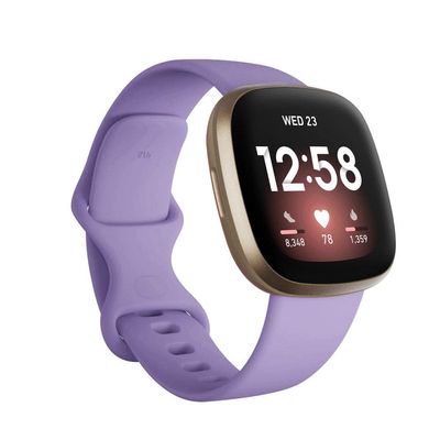 Seleek Replacement Bands Compatible with Fitbit Versa 3 / Versa 4 / Sense/Sense 2, Silicone Adjustable Classic Accessory Wristband Fitness Straps for Women Men SmallLavender