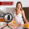 Andoer 10 Inch LED Ring Light Video Conference Light 3 Light Modes 11 Levels Adjustable Brightness USB Powered for Live Streaming Selfie Makeup Online Meeting Teaching view 2