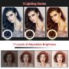 Andoer 10 Inch LED Ring Light Video Conference Light 3 Light Modes 11 Levels Adjustable Brightness USB Powered for Live Streaming Selfie Makeup Online Meeting Teaching view 3