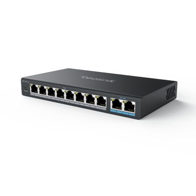 REOLINK PoE Switch with 8 PoE and 2 Gigabit Uplink Ports, Ideal for REOLINK RLN36 NVR and Power Over Ethernet IP Cameras, IEEE802.3af/at, Metal Casing, Desktop/Wall Mount, RLA-PS1