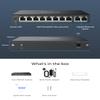 REOLINK PoE Switch with 8 PoE and 2 Gigabit Uplink Ports, Ideal for REOLINK RLN36 NVR and Power Over Ethernet IP Cameras, IEEE802.3af/at, Metal Casing, Desktop/Wall Mount, RLA-PS1 view 2