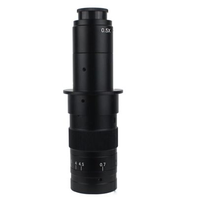 Microscope Accessories Kit 180X 120X 300X 200X 130X Zoom C-Mount Microscope Lens 0.7X~4.5X Magnification 25mm for Video Microscope Camera Microscope Slides (Color : 180X)