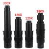 Microscope Accessories Kit 180X 120X 300X 200X 130X Zoom C-Mount Microscope Lens 0.7X~4.5X Magnification 25mm for Video Microscope Camera Microscope Slides (Color : 180X) view 3