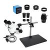 Microscope Accessories Kit 3.5X-90X Double Arm Holder Simul Focal Trinocular Stereo Microscope 38MP H_D Digital USB Microscopio Camera for Phone PCB Repair Tool Microscope Slides (Color : VGA add CTV view 1