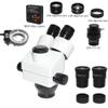 Microscope Accessories Kit 3.5X-90X Double Arm Holder Simul Focal Trinocular Stereo Microscope 38MP H_D Digital USB Microscopio Camera for Phone PCB Repair Tool Microscope Slides (Color : VGA add CTV view 3