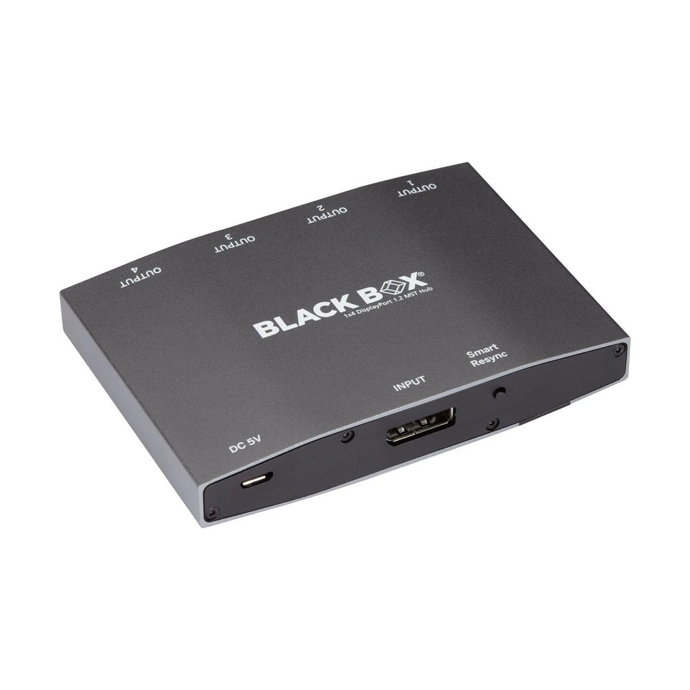 Black Box Network - DPMSTHUB-4P MST Hub - DisplayPort 1.2, 4K, 4-Port - for Desktop PC, Notebook -