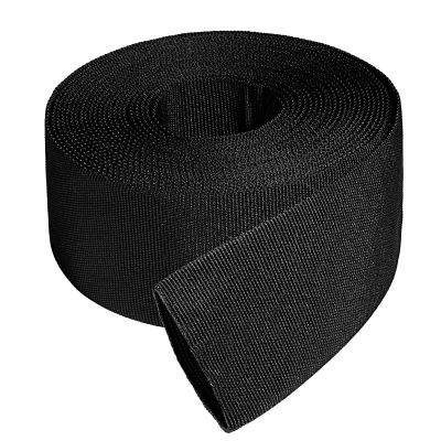 2.25" ID Nylon Protective Hose Sleeve, Nylon Protective Sleeve Nylon Protective Sheath Nylon Cable Cover for Welding Torch Hydraulic Hose, 25' Length, Black