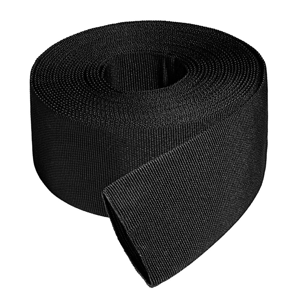 2.25" ID Nylon Protective Hose Sleeve, Nylon Protective Sleeve Nylon Protective Sheath Nylon Cable Cover for Welding Torch Hydraulic Hose, 25' Length, Black