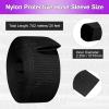 2.25" ID Nylon Protective Hose Sleeve, Nylon Protective Sleeve Nylon Protective Sheath Nylon Cable Cover for Welding Torch Hydraulic Hose, 25' Length, Black view 2