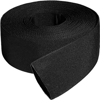 1.25" ID Nylon Protective Hose Sleeve, Nylon Protective Sleeve Nylon Protective Sheath Nylon Cable Cover for Welding Torch Hydraulic Hose, 25' Length, Black