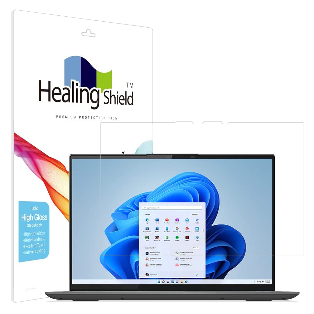 Healingshield Screen Protector Light Oleophobic High Gloss Film Compatible with Lenovo Yoga Slim 7 Pro 16ARH7