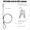 I3C Laptop Cable Lock Hardware Security Cable Lock Anti Theft 6.7FT Cable Lock Compatible with Laptop Anti-Theft Security Locking Cable Compatible for Wedge Type Slot(6 * 2.5mm) view 3