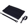 50Pk Reusable Cable Ties Cable Straps, Trilancer 8''x0.5'' Thin Wire Cord Organization Ties with Hook and Loop for Home, Office and Data Centers(Black) view 1