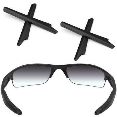 ToughAsNails 2 Pairs Replacement Ear Socks Rubber for Oakley Bottle Rocket Sunglasses Black&Black