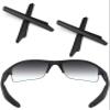 ToughAsNails 2 Pairs Replacement Ear Socks Rubber for Oakley Bottle Rocket Sunglasses Black&Black view 1