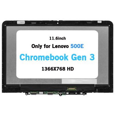 11.6" Screen Replacement for Lenovo 500E 300E Chromebook Gen 3 82JB 82JC 82J9 82JA 5D11C95890 5D11C95886 5D11C95891 5D11C95892 5D11C95893 5D11C95894 LCD Digitizer Assembly (Support Stylus/Pen Touch)