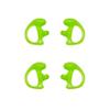 POFENAL Universal Replacement Insert Silicone Soft Earmold for Baofeng Motorola Kenwood Retevis Midland Two Way Radios Headset (Green, Medium, 2 Pair) view 1