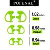 POFENAL Universal Replacement Insert Silicone Soft Earmold for Baofeng Motorola Kenwood Retevis Midland Two Way Radios Headset (Green, Medium, 2 Pair) view 2