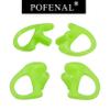 POFENAL Universal Replacement Insert Silicone Soft Earmold for Baofeng Motorola Kenwood Retevis Midland Two Way Radios Headset (Green, Medium, 2 Pair) view 3