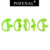 POFENAL Universal Replacement Insert Silicone Soft Earmold for Baofeng Motorola Kenwood Retevis Midland Two Way Radios Headset (Green, Medium, 2 Pair) view 4