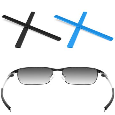 ToughAsNails 2 Pairs Replacement Ear Socks for Oakley Tincup OX3184/Tincup 0.5 OX5099/Pitchman/Pitchman R/Wheel House Glasses Black&Blue