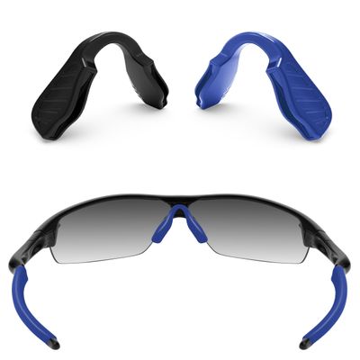 ToughAsNails 2 PCS Regular Fit Replacement Nose Pads for Oakley Radar Path/RadarLock Path/Radar EV Path/Radar EV Path XS Sunglasses Black&Deep Blue