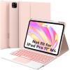 GreenLaw Keyboard Case for iPad Air 11-inch (M3/M2) 2025/2024 & Air 4th/5th Gen & iPad Pro 11 inch (1st/2nd/3rd/4th Gen), Smart Touchpad, 7-Color Backlit, Stain Resistant Cover, Blush Pink view 1