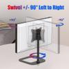 ITSHOM Mount Compatible with Echo Show 15 (1st, 2nd Gen), Swivel 270 Degrees Left and Right, Tilt 90 Degrees Up, Rotate 360 Degrees for Landscape or Portrait, Riser Stand Made of Solid Steel (Black) view 3