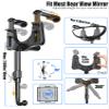 Charchendo Tablet Phone Mount for Car Rear View Mirror Fits 4-13'' Devices, 360 Retractable Rearview Mirror Phone Holder Anti-Shake Compatible with iPad Pro 12.9/Air/Mini, Galaxy Z, Garmin view 4