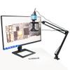 48MP 4K 1080P HDMI USB Industrial Video Digital Microscope Camera 1-130X Zoom C Mount Lens Cantilever Stand for Repair Soldering (Color : 37CM Holder) view 4