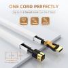 227in (6+9 Pacs) Delamu Cord Hider, One-Cord Channel Cord Cover Wall, Paintable Wire Hider, Cable Cover Raceway, Cable Concealer for Wall Mounted TV, Wire Covers for Cords System, W0.59 H0.4in, White view 2