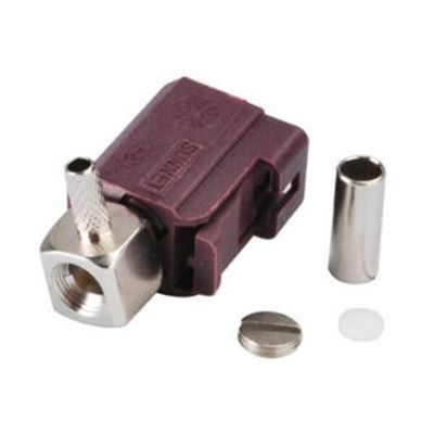 Fakra D Female Right Angle Crimp Claret Violet Connector for RG174 RG316 Cable