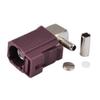 Fakra D Female Right Angle Crimp Claret Violet Connector for RG174 RG316 Cable view 2