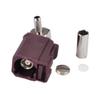 Fakra D Female Right Angle Crimp Claret Violet Connector for RG174 RG316 Cable view 3