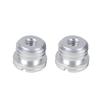 FEICHAO D18 1/4-20 3/8-16 Female to 5/8-27 * 9 5/8-11 * 9 Male Screw with Reinforced Side Holes Conversion Screw for Camera Tripod Gimbal Conversion Accessories (2 PCS, Silver 1/4 to 5/8-11 * 9) view 1