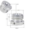 FEICHAO D18 1/4-20 3/8-16 Female to 5/8-27 * 9 5/8-11 * 9 Male Screw with Reinforced Side Holes Conversion Screw for Camera Tripod Gimbal Conversion Accessories (2 PCS, Silver 1/4 to 5/8-11 * 9) view 2