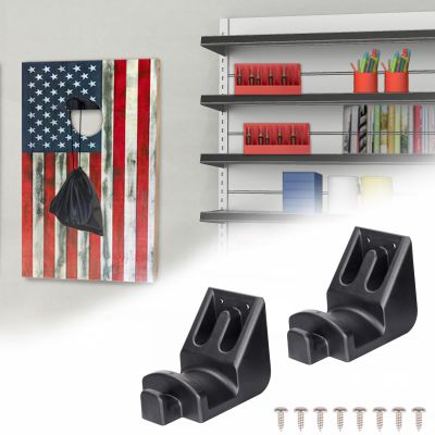 Teamaze Cornhole Board Wall Mounts Set of 2 Cornhole Accessories Wall Mount with Hook for Hanging Cornhole Board Game Holder Storage