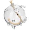 NOLITOY Glass Oil Lamp with Wick Cartoon Pig Transparent Lamp Globe Ornament for Candlelight Dinner Home Romantic Decor view 1