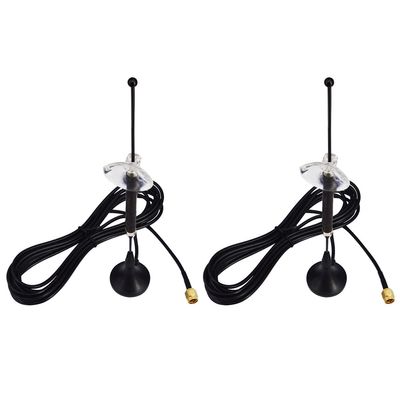 4G LTE Antenna 10dBi SMA Male Cellular Antenna 698-960MHz 1700-2700MHz with Magnetic Base Outdoor Antenna RG174 3M for Wireless Router WiFi Signal Booster Amplifier Modem Network Pack of 2