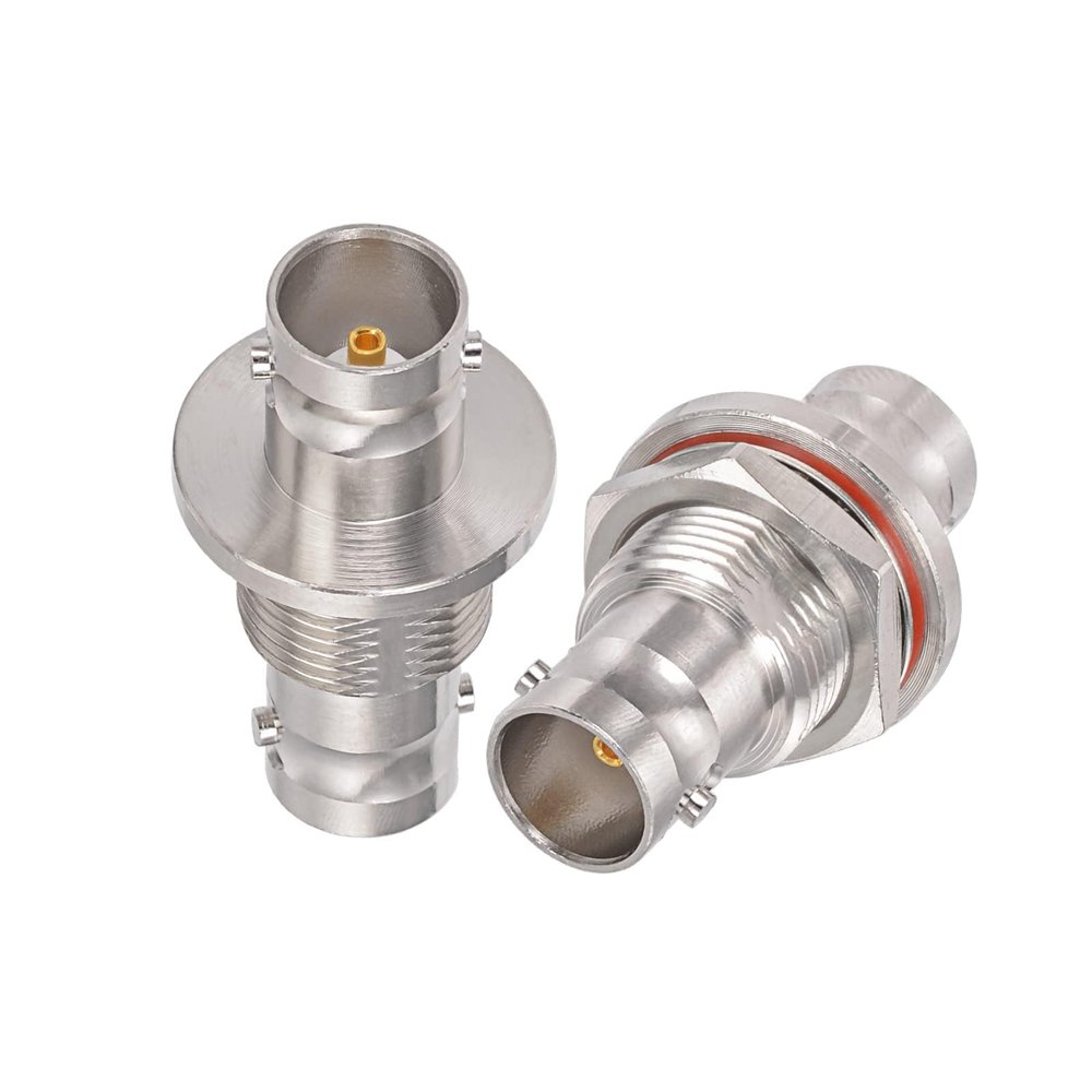 Superbat BNC Female to Female Bulkhead Connectors 75 Ohm BNC Barrel Coupler Connector for 3G/6G HD SDI Cable Switcher CCTV Video Camera System 2-Pack