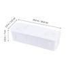 Cabilock Cable Organizer Cord Box for Power Strip and Charger Storage White Plastic Cable Management Box with Childproof Cover Large 11X4 Inch for Home Office Use view 2