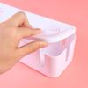 Cabilock Cable Organizer Cord Box for Power Strip and Charger Storage White Plastic Cable Management Box with Childproof Cover Large 11X4 Inch for Home Office Use view 4